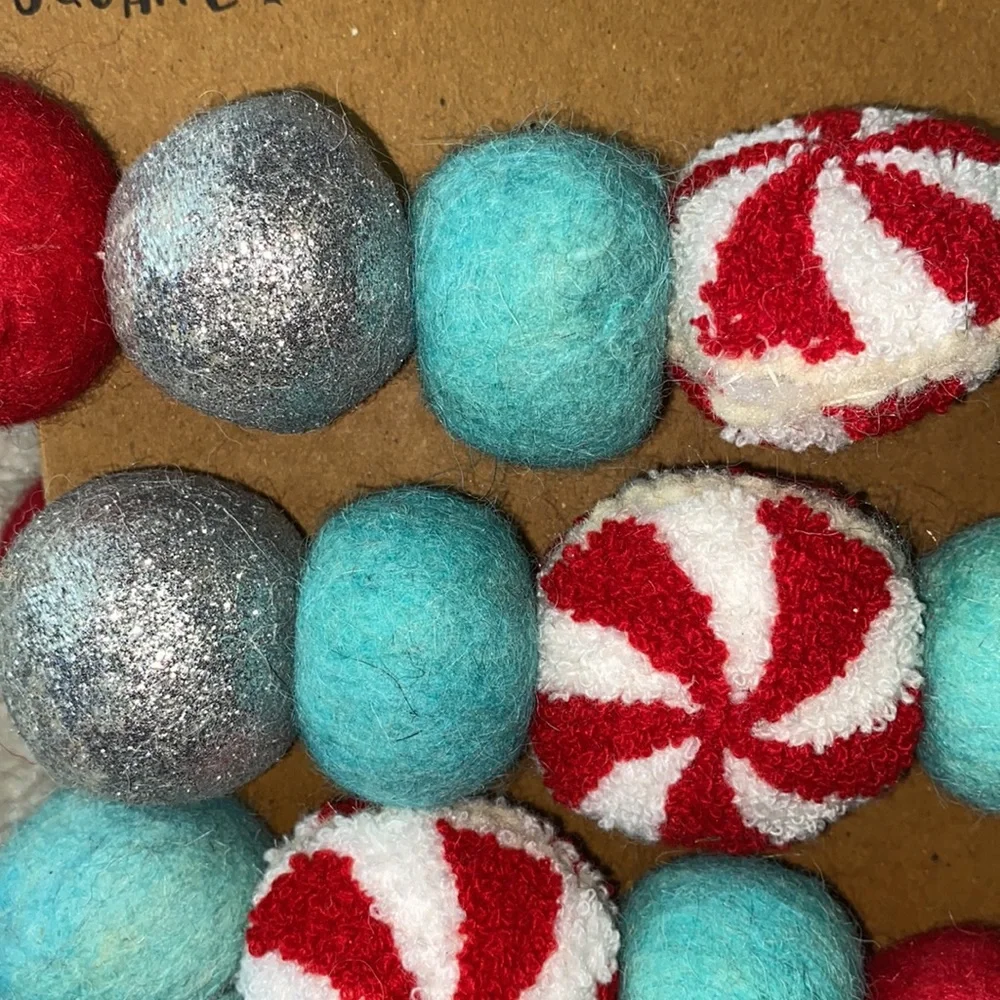 NEW holiday pom pom garland- large size